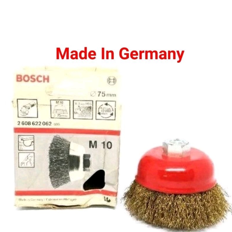 Jual BOSCH Sikat Kawat Mangkok 3 inch Cup Brush Gerinda ORIGINAL