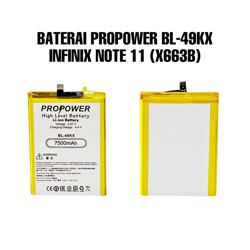 Jual BATERAI PROPOWER BL-49KX FOR INFINIX NOTE 11 / INFINIX X663B ...