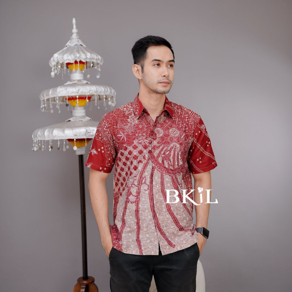 Jual Winih Batiks Hem Batik Pria Atasan Batik Modern Pakaian Kerja