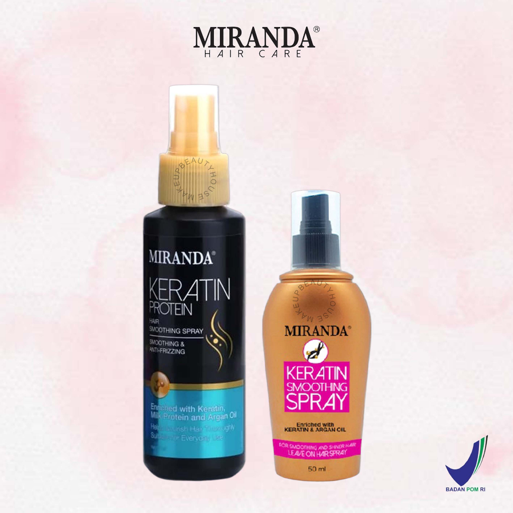 Jual MIRANDA Keratin Protein Smoothing Spray 50ml 100ml Perawatan
