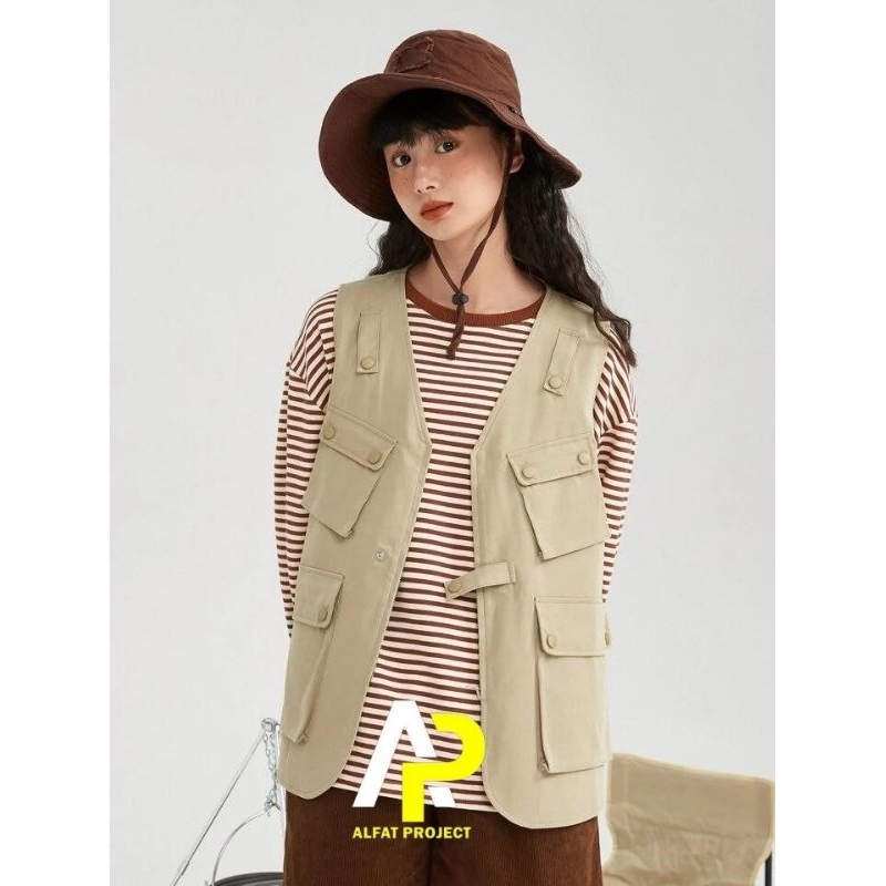 Jual Rompi Vest Outdoor Plap Pocket Unisex Stylish Premium | Shopee ...