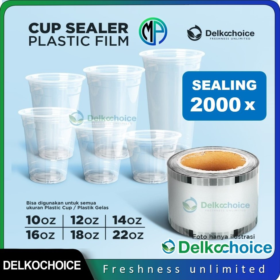 Jual Plastik Lid Cup Sealer Tutup Gelas Plastik Roll 1000 2000 Pcs Merek Delkochoice Murah 1812