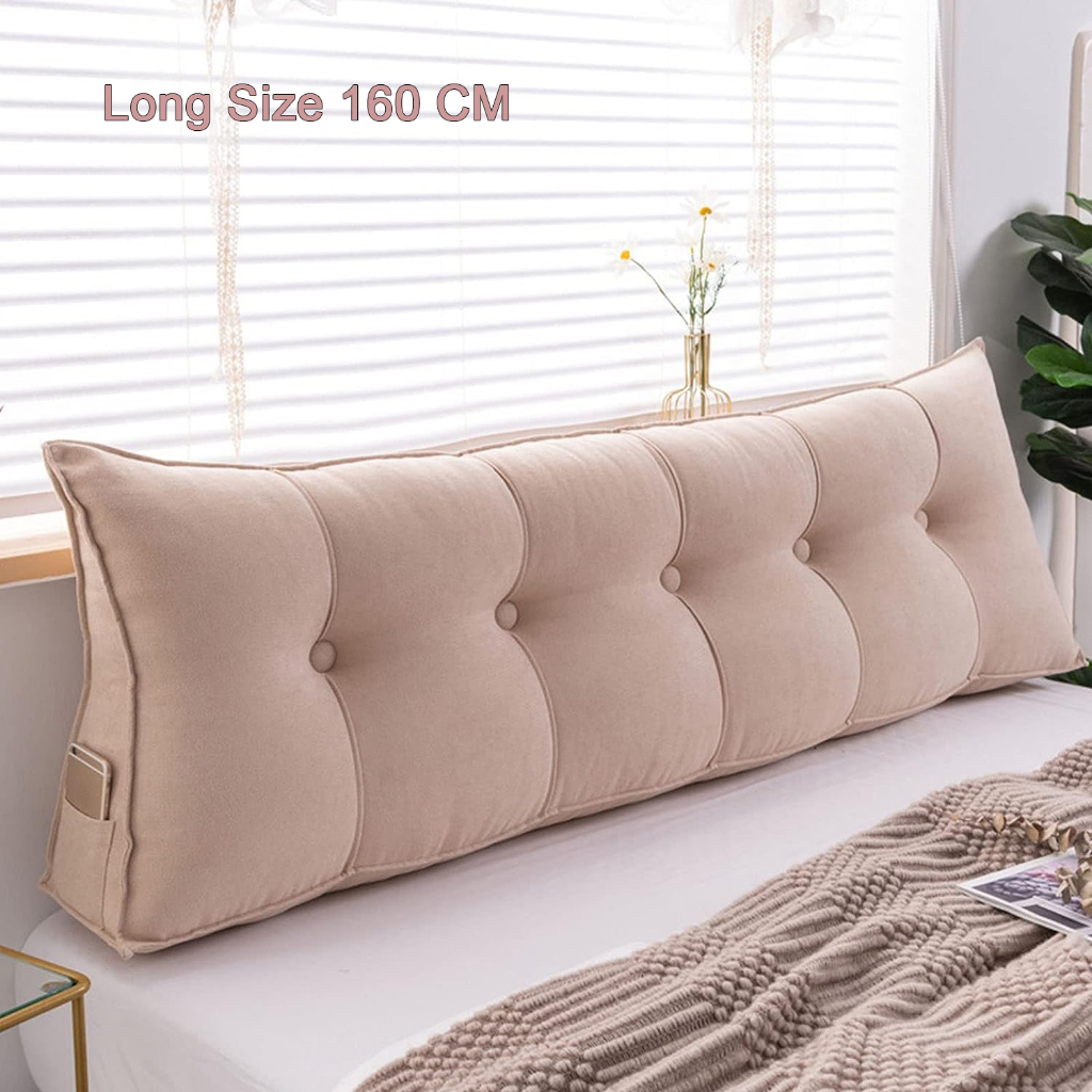Jual Long Size 160CM Triangular Reading Pillow Large Bolster Headboard