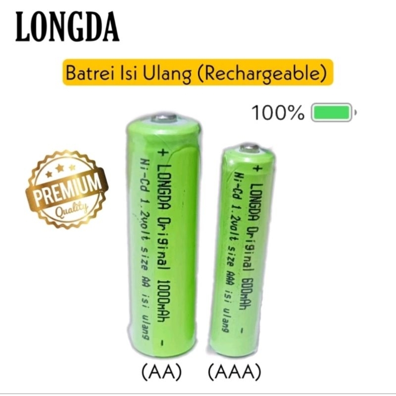 Jual Batrei Isi Ulang Rechargeable Aa Dan Aaa Longda Power Volt Original Baterai Battery