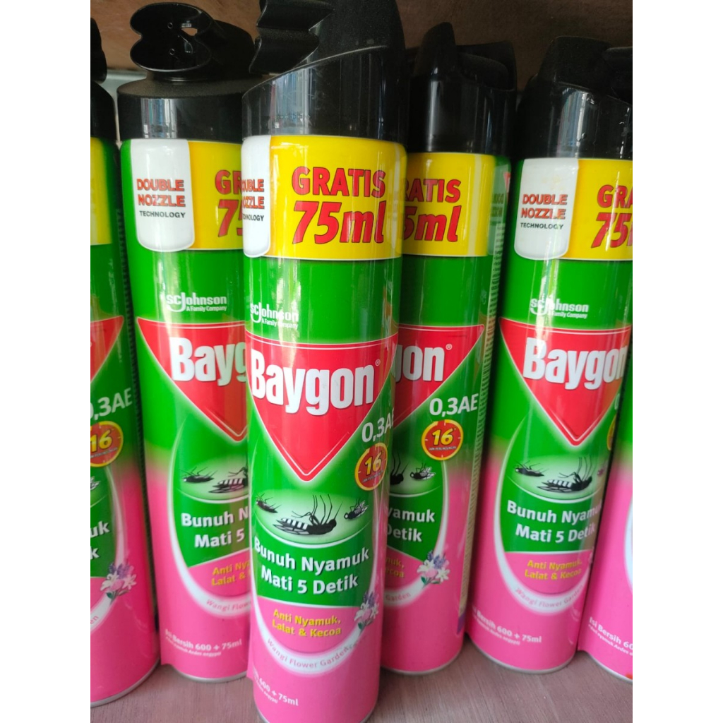 Jual Baygon aerosol flower garden 600+75ml | Shopee Indonesia