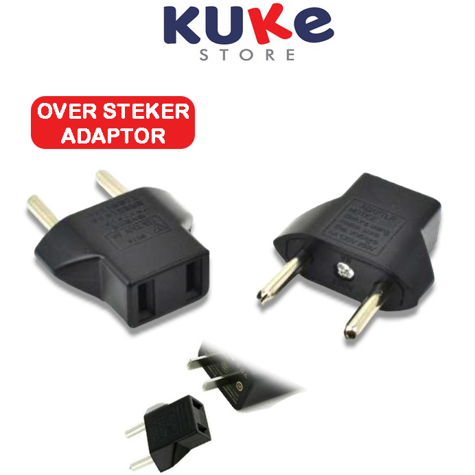 Jual KUKE Over Steker Adaptor Colokan sambungan Listrik Gepeng ke Bulat ...