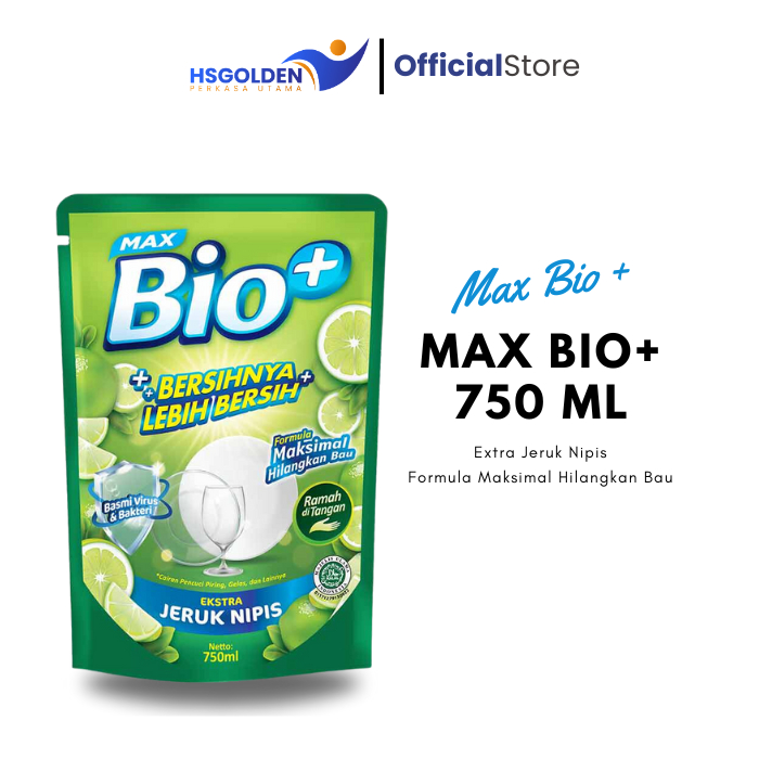 Jual Max Bio+ Cairan Sabun Pencuci Piring 780 Ml | Shopee Indonesia