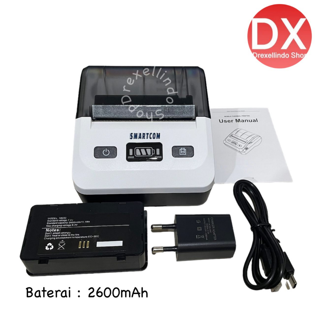 Jual Portable Thermal Printer 80mm SMARTCOM SM-802 / SM802 DUAL MODE ...