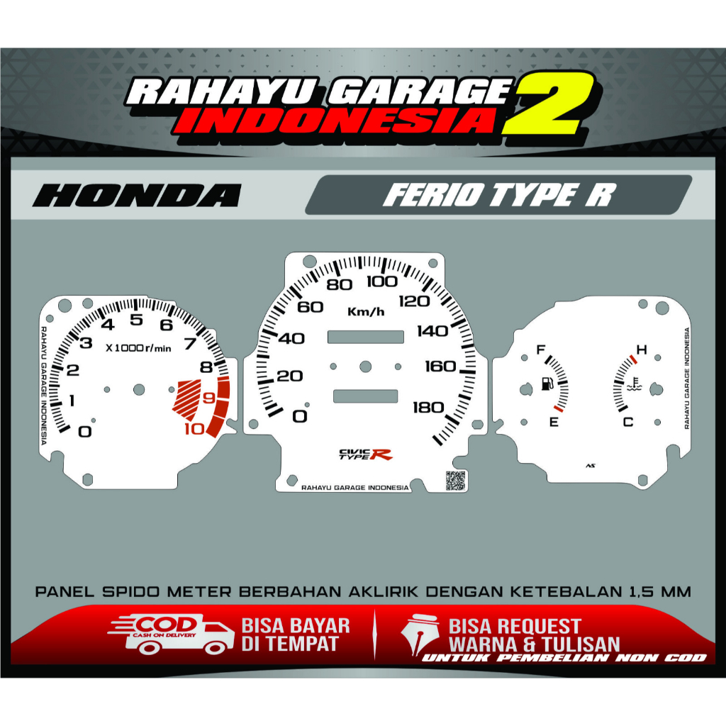 Jual PANEL SPIDOMETER HONDA CIVIC FERIO REPLIKA FERIO SIR,FERIO SI,EK4 ...
