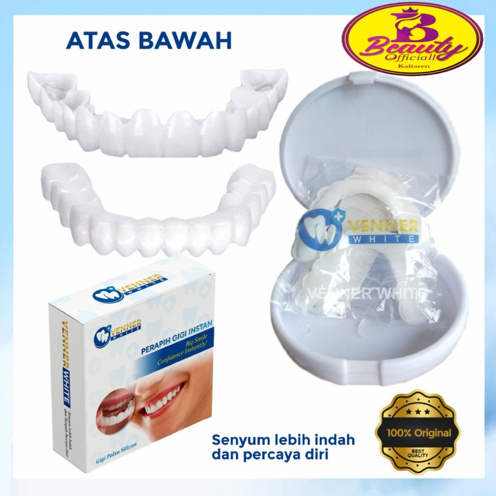Jual Vnner White Gigi palsu Instan Original 100% snap on smile Venner ...