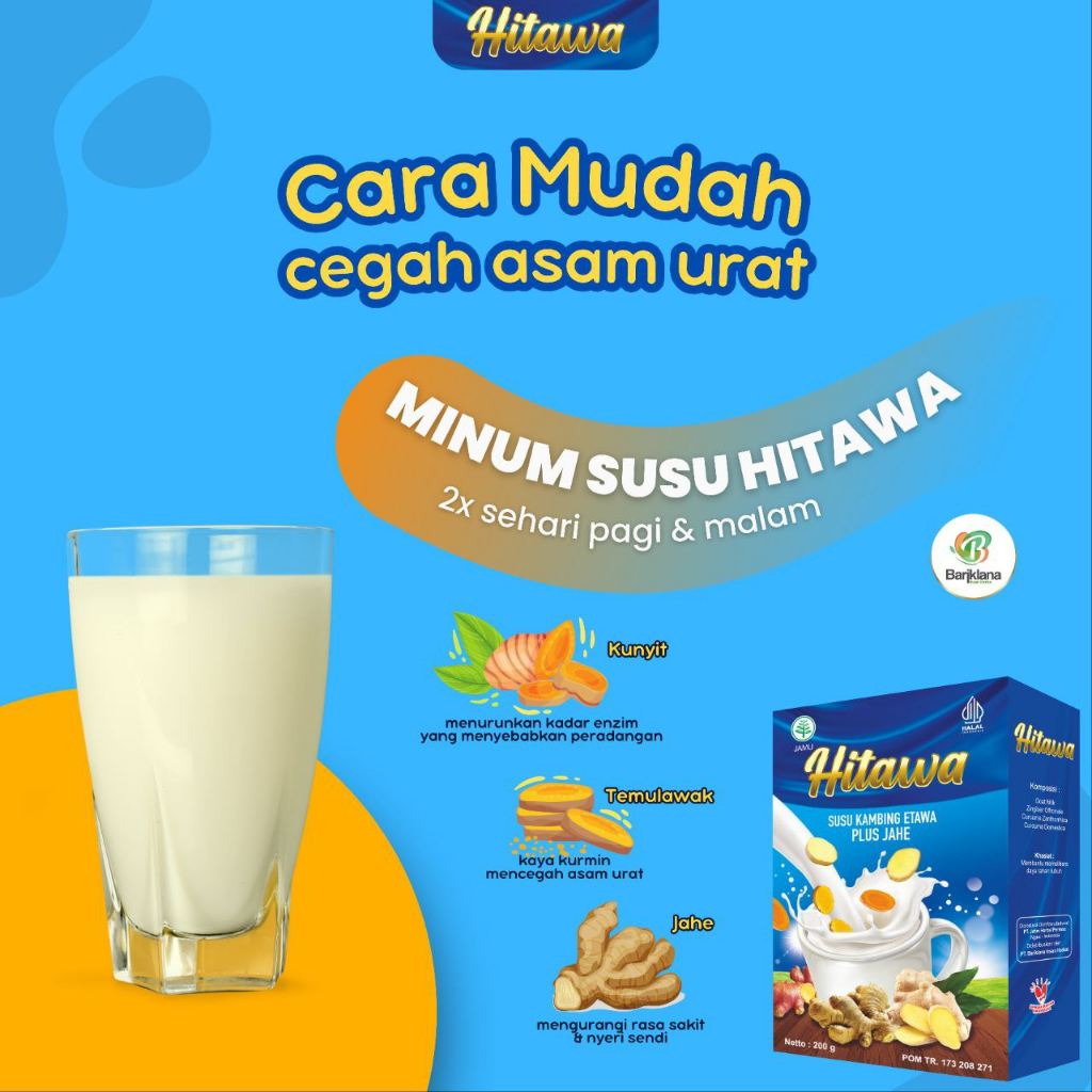 Jual HITAWA Susu Kambing Etawa Plus Herbal Jahe 200g Sehat sendi dan ...