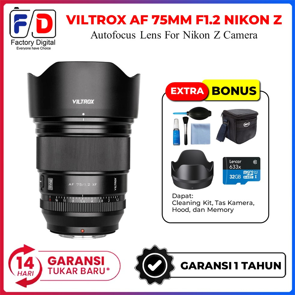 Jual Lensa Viltrox Af 75mm F1 2 Stm Af Pro Autofocus Lens For Nikon Z