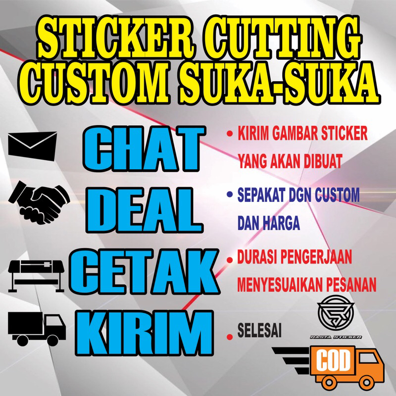 Jual Custom sticker cutting | Shopee Indonesia