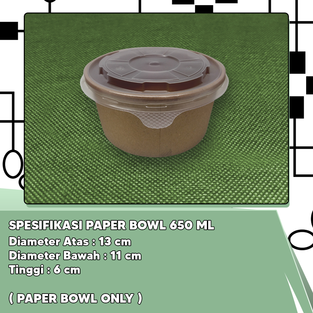Jual PAPER BOWL ALL SIZE + TUTUP / MANGKUK KERTAS / WADAH KERTAS TEBAL ...