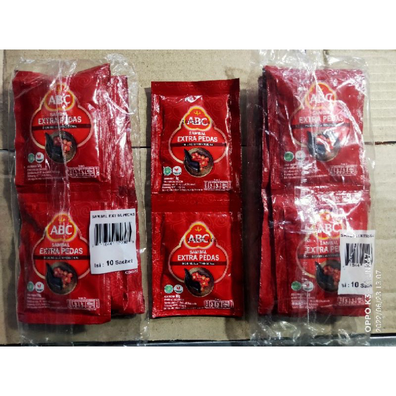 Jual Saos Sambal ABC Extra Pedas 2 Renceng isi 20 x 15gr | Shopee Indonesia