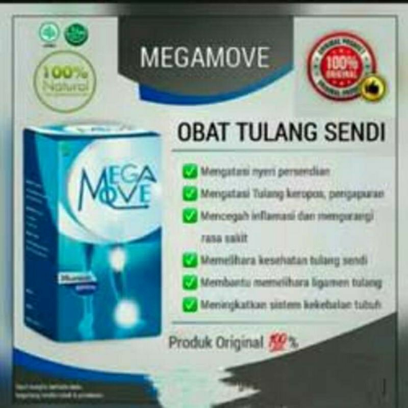 Jual MEGAMOVE HERBAL Obat Nyeri Sendi & Tulang Megamove Asli | Shopee ...