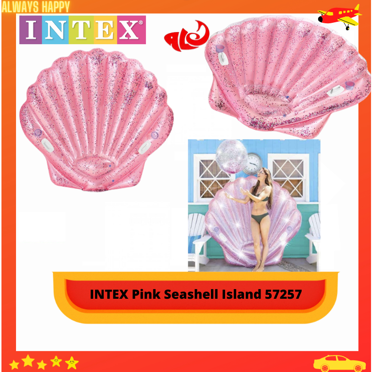 Intex pink seashell sales island