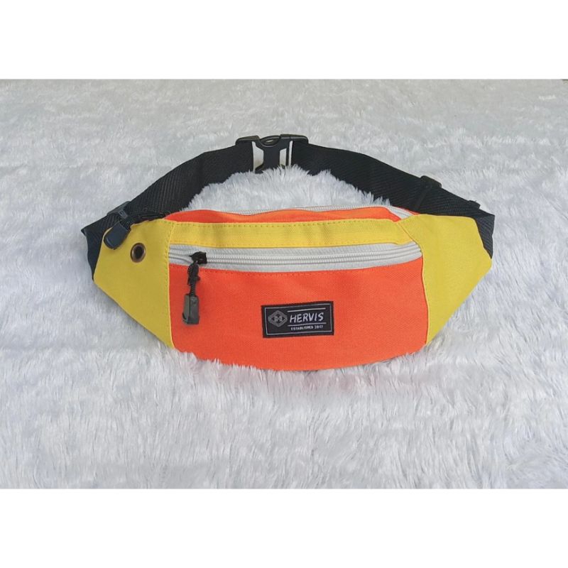 Jual tas waistbag kuning kombinasi Oren tas kekinian tas lucu tas murah ...