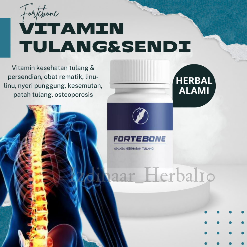 Jual Fortebone Vitamin Kesehatan Tulang Sendi Obat Sakit Pinggang Pegal ...