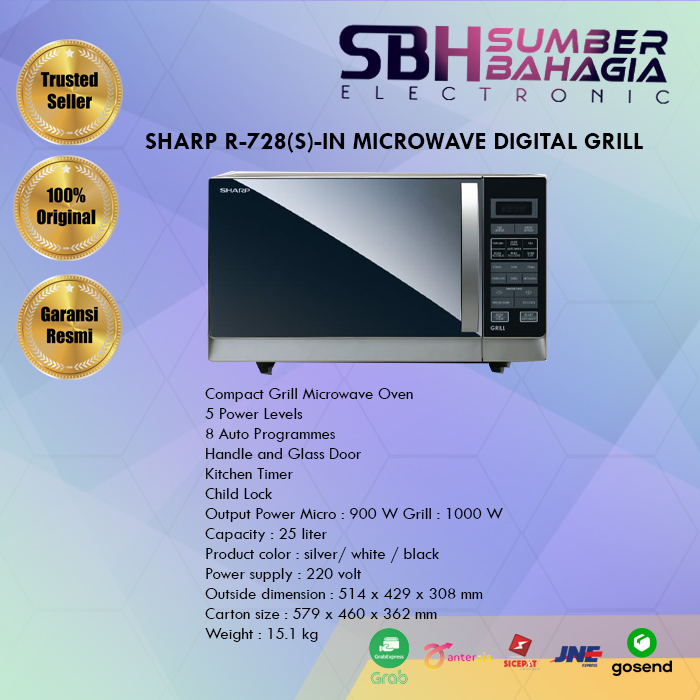 Jual SHARP R728(S)IN MICROWAVE DIGITAL GRILL (NEW) (KHUSUS BANDUNG