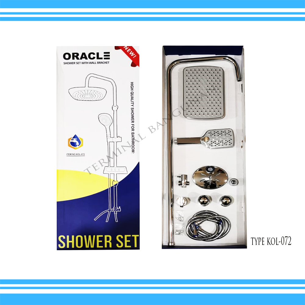 Jual Shower Tiang Oracle Chrome Hitam Shower Kamar Mandi Full Set ...