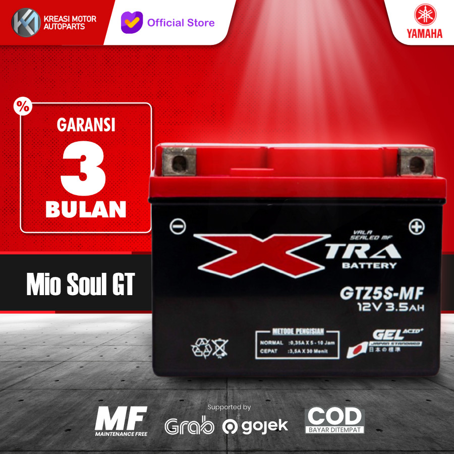 Jual Aki Motor Yamaha Mio Soul GT GTZ5S GS Y Accu Kering MF | Shopee