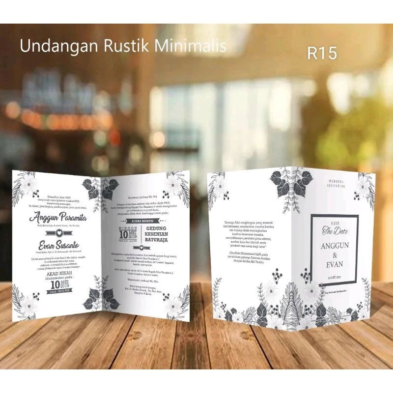 Jual Cetak Undangan Rustic 15 Elegant Murah | Shopee Indonesia