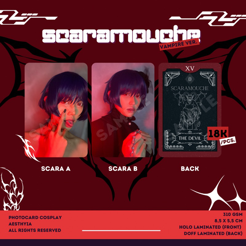 Jual Photocard Cosplay Scaramouche Vampire ver. by aesthyia | Shopee ...