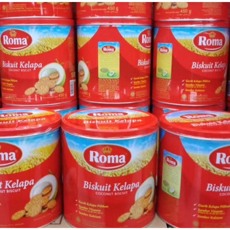 Jual Roma Biscuit Kelapa Kaleng 345gr Shopee Indonesia