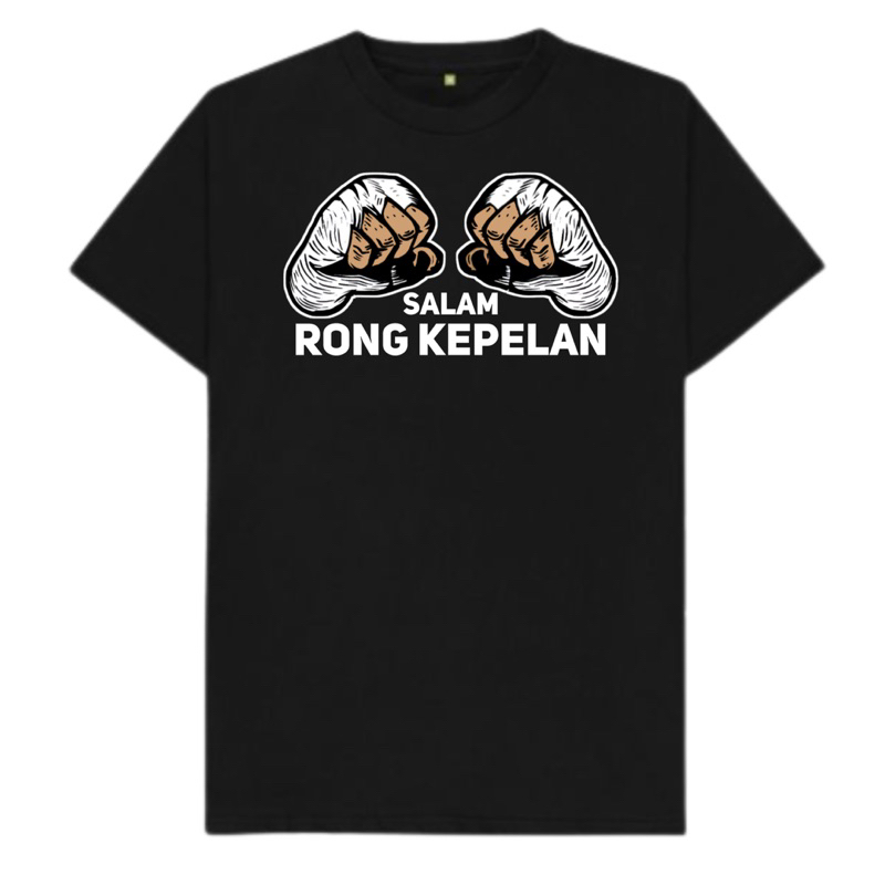 Jual Kaos Salam Rong Kepelan (Nek Koe Ra Trimo) versi HITAM | Shopee ...
