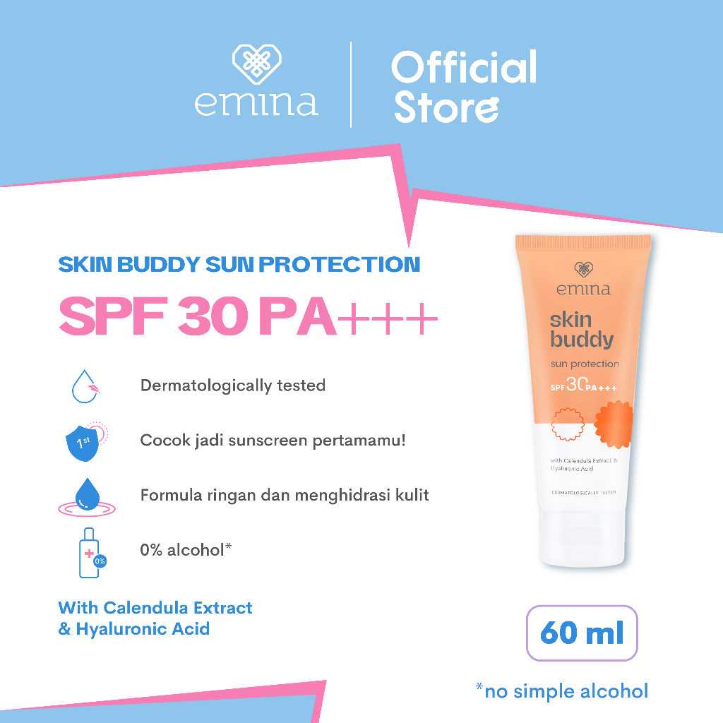 Jual Emina Sun Protection Spf 30 Pa 60ml Sunscreen Sunblock Tabir Surya Sun Battle 45spf