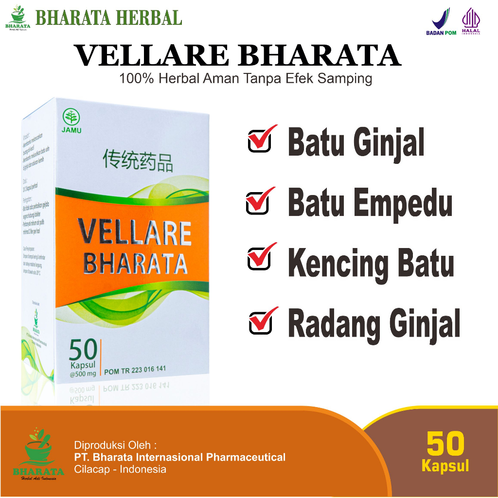 Vellare Bharata - Obat Peluruh Batu Ginjal Batu Empedu Paling Ampuh Original 100%