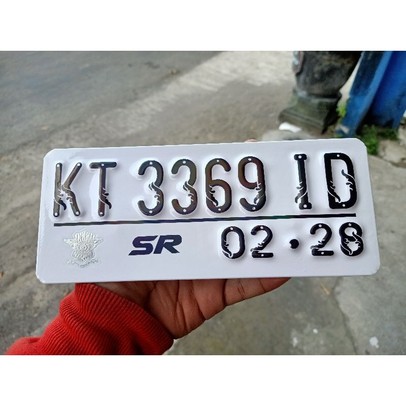 Jual PLAT NOMOR MOTOR PUTIH BAUT TANAM BAHAN TEBAL | Shopee Indonesia