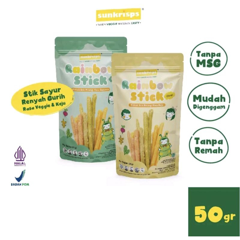 Jual Sunkrisps Rainbow Stick Reguler Size Mini Size | Shopee Indonesia