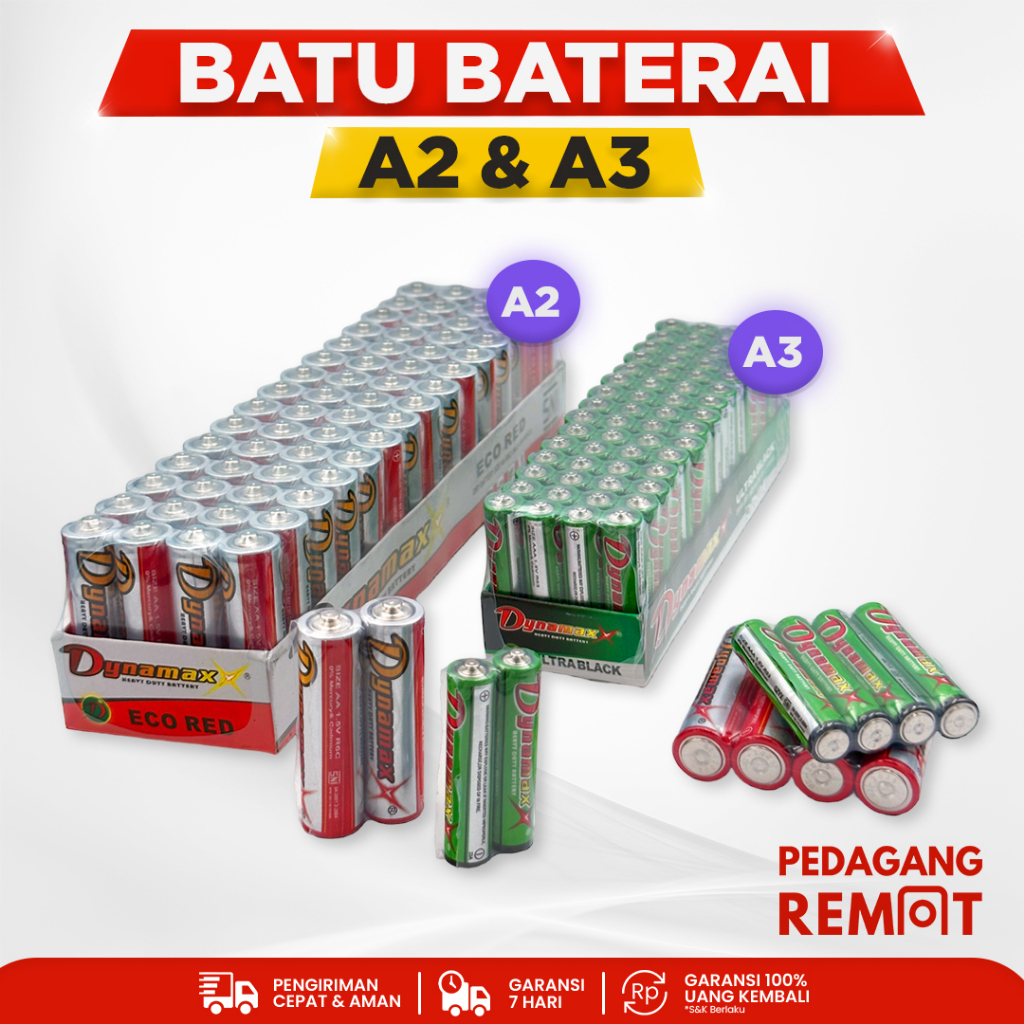 Jual Batu Baterai / Batre / Battery AA / AAA (A2 / A3) Untuk Remote ...