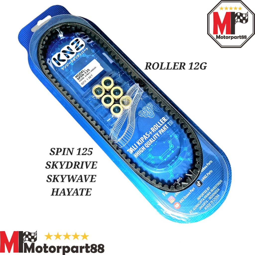Jual VANBELT KNZ TALI KIPAS PAKET ROLLER SPIN 125 SKYDRIVE SKYWAVE ...