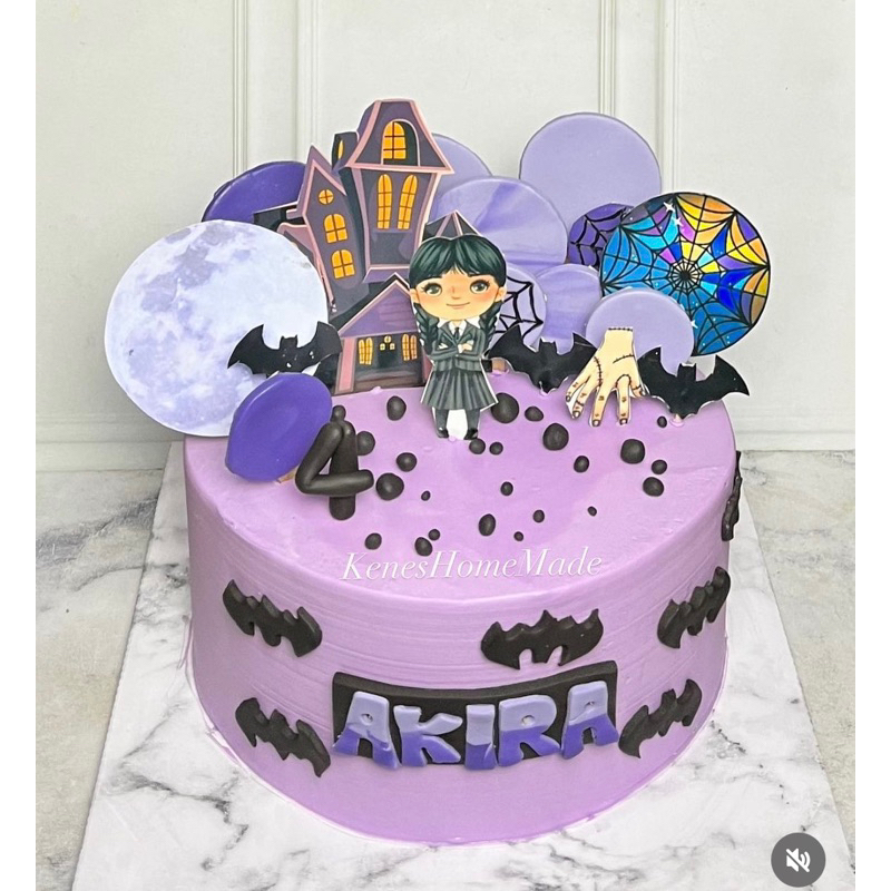 Jual Kue Ulang Tahun Wednesday Addams / Cake Ultah Wednesday Addams