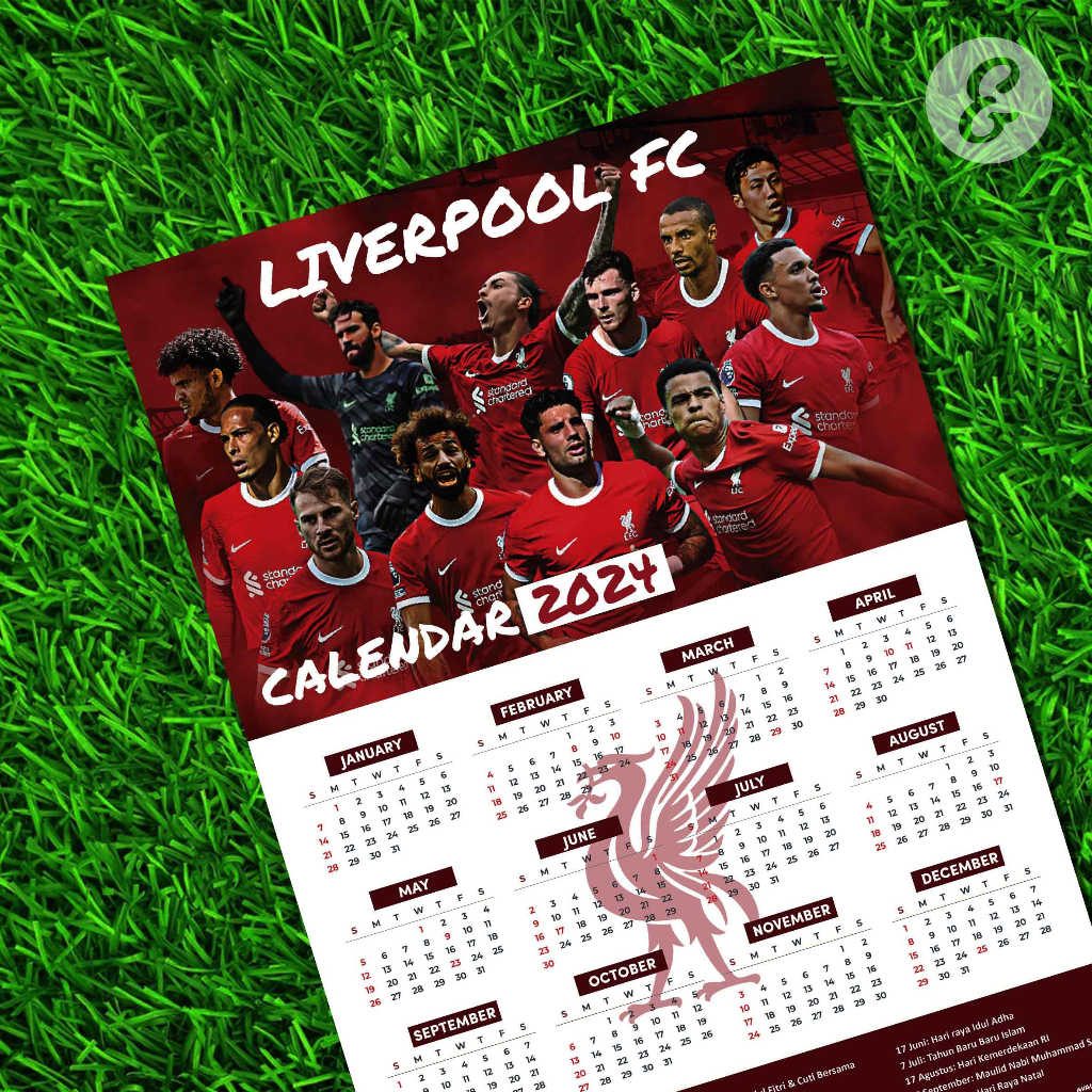 Jual Kalender Bola Tahun 2024 edisi Liverpool Shopee Indonesia