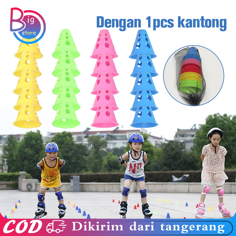 Jual 20pcs Cone Sepatu Roda Dengan Tas Warna Kerucut Sepatu Roda ...