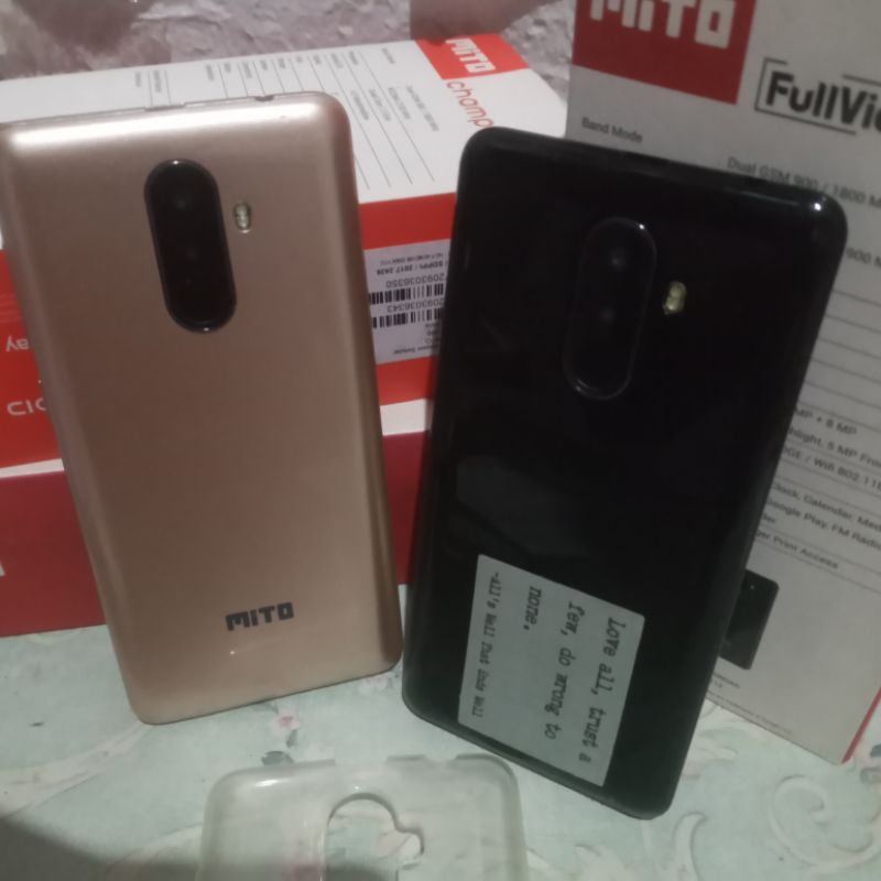 Jual Hp Mito Ram 1/8 android 7 tipe A16 normal second layar bergaris ...