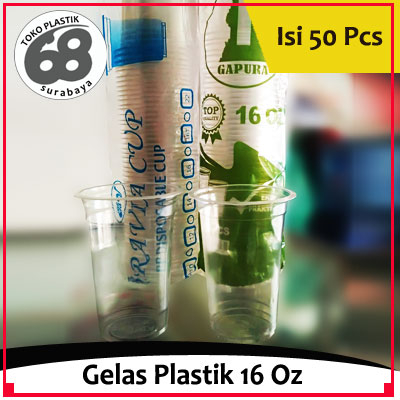 Gelas Plastik 16 oz Isi 50 Pcs