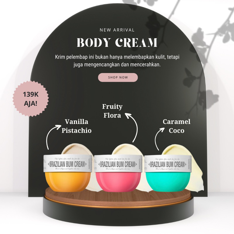 Jual Moisturizing Body Cream (Sol de Janeiro Dupe) Shopee Indonesia