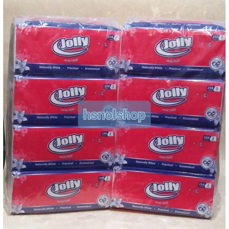 Jual Tissue Jolly 250 Sheets Isi 8 Pack Tissue Facial Jolly 250 Sheets 2 Ply Shopee Indonesia 7647