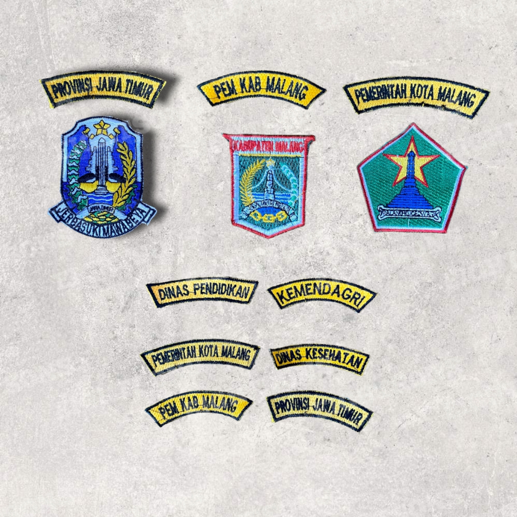 Jual badge provinsi jawa timur logo bordir pns bordir emblem provinsi