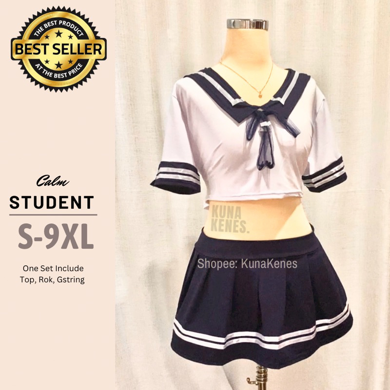 Jual S9XL Plus Size School Girl Costume Lingerie 7170 Shopee Indonesia