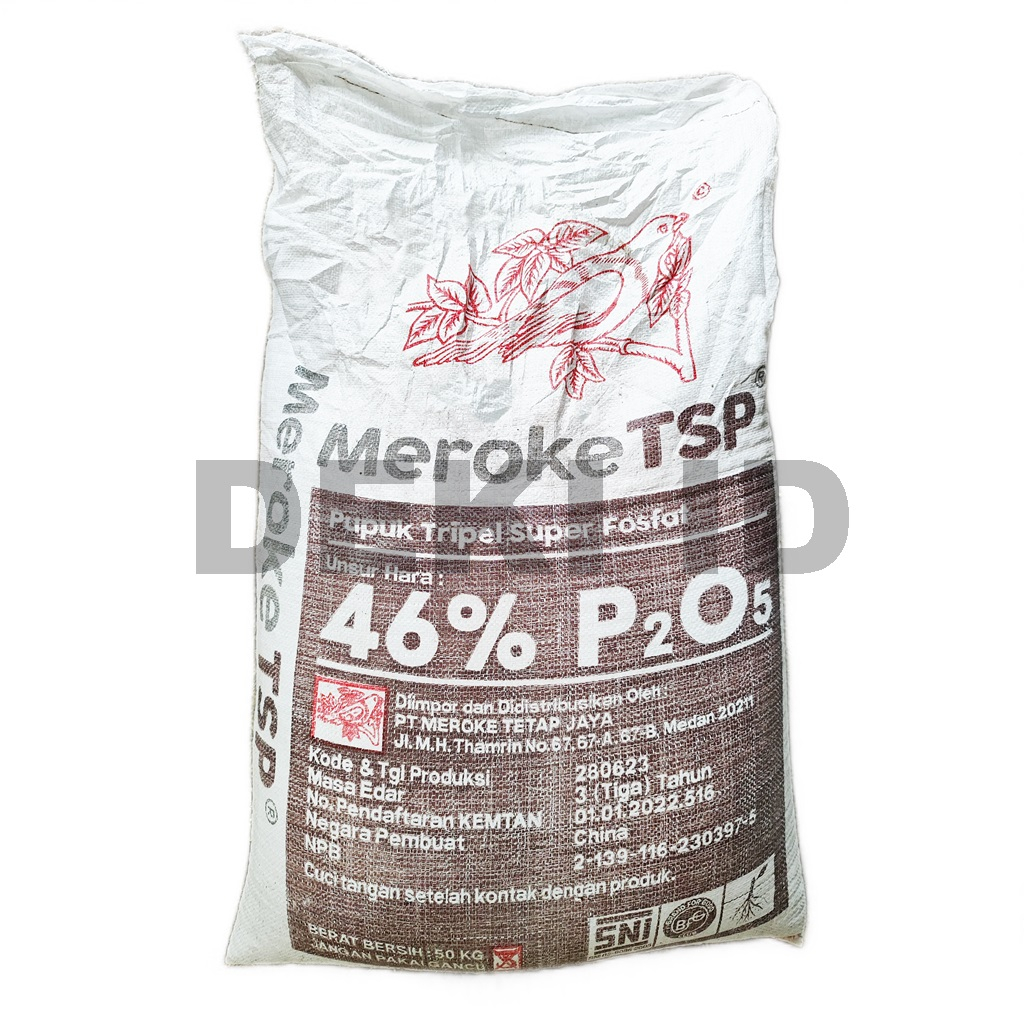 Jual TSP Meroke 46% 500 Gram Repack Pupuk Triple Super Fosfat SP Rock ...