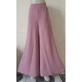 Relvia Kulot Bahan Waffel Kulit Jeruk Model Palazo.02