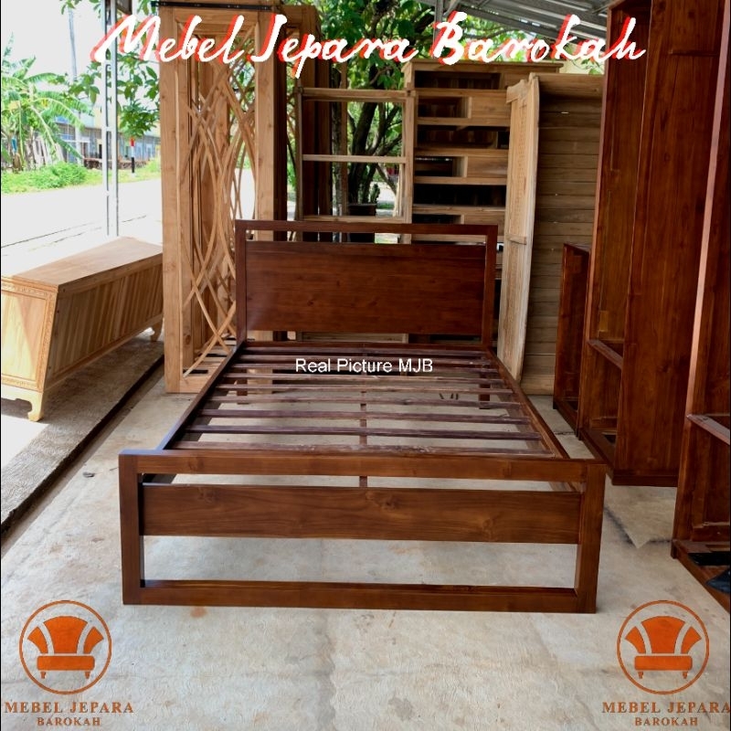 Jual Dipan Rangka Tempat Tidur Kayu Jati Minimalis Ranjang Tidur Ukuran ...