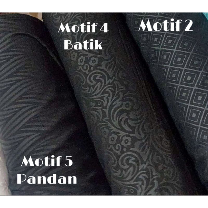 Jual SETENGAH ROLL WOLFIS JETBLACK EMBOSS LEUWITEX | Shopee Indonesia