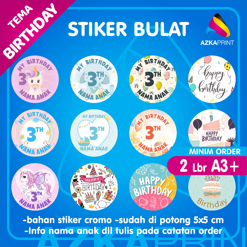 Sweet Birthday Stickers - Peekmybook